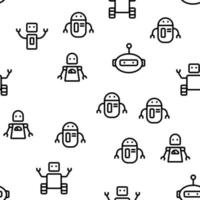 Robot High Technology Vector Seamless Pattern