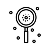 virus research line icon vector illustration