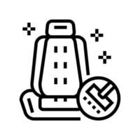 ilustración de vector de icono de línea de servicio de lavado de coches de limpieza de asientos de silla