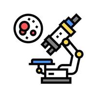 microscope for research color icon vector isolated illustration