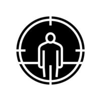 target kill glyph icon vector illustration