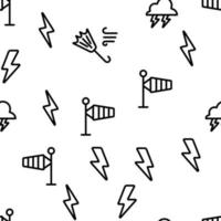 Thunder And Lightning Vector Seamless Pattern