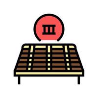 third stage of roof replacement color icon vector illustration