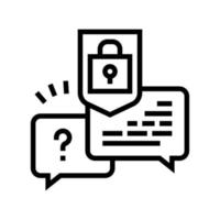 security consultation line icon vector illustration