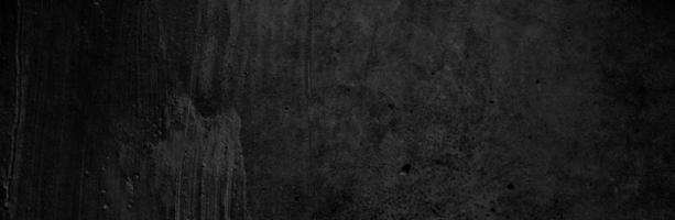 Panoramic black and grey concrete texture background. Scary dark walls, slightly light black concrete cement texture for background. surface dark grunge panorama landscape photo