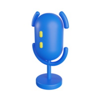 ilustração 3d de microfone png