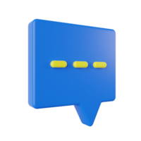 Chat Bubble 3D Illustration png