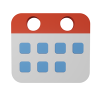 calendario 3d ilustración png