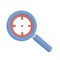 Search Target 3D Illustration png