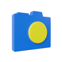 illustrazione 3d della fotocamera png