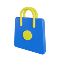 Shopping Bag 3D Illustration png