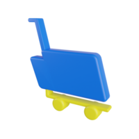 Shopping Cart 3D Illustration png