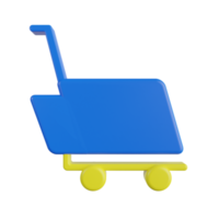 Shopping Cart 3D Illustration png