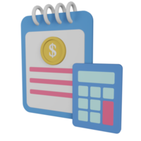 Accounting 3D Illustration png