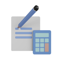 Bookkeeping 3D Illustration png