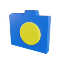 illustrazione 3d della fotocamera png