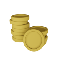 ilustração 3d de moedas png