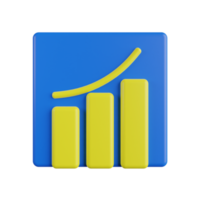 Profit Chart 3D Illustration png