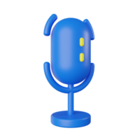 ilustración 3d de micrófono png