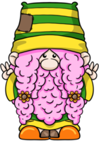 personnage coloré de gnome de dessin animé mignon png