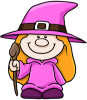 dibujos animados halloween niños clipart bruja png