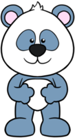 panda colorido de clipart de personagem de animal de desenho bonito png