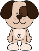 simpatico cartone animato animale carattere clipart cane colorato png