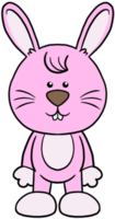 lindo personaje de dibujos animados animal clipart colorido conejo png