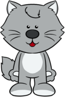 schattig cartoon dier karakter clipart kleurrijke kat png