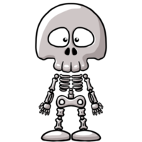 tecknad halloween barn clipart skelett png