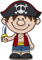 tecknad pirat barn färgglada clipart png