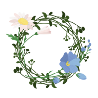 caricature de couronne de fleurs png