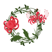 caricature de couronne de fleurs png