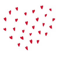 Love heart white png