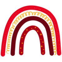 regnbåge handritad boho png