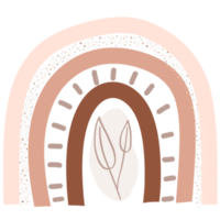 regnbåge handritad boho png