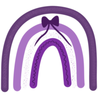 boho desenhado à mão arco-íris png