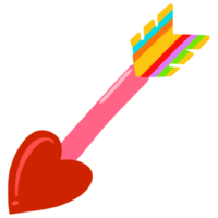 coração amor cupido flecha png