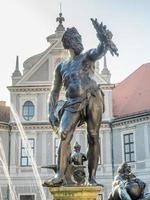 Art sculpture fountain in Residenz Munich photo