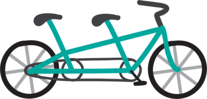 Freehand doodle drawing of a bicycle. png