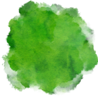 cerchio di sfondo della macchia di vernice dell'acquerello di colore verde della natura png