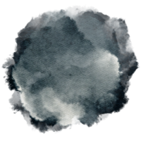 círculo de fondo de mancha de pintura de acuarela de color de naturaleza negra png