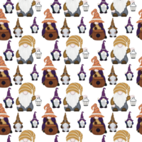 halloween Gnome pattern png