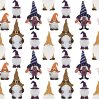 halloween Gnome pattern png