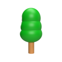 árbol 3d. ilustración de objeto renderizado png