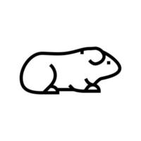 guinea pig pet line icon vector illustration