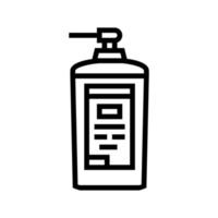 concentrated detergent with dispenser line icon vector illustration
