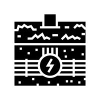 electricity communication land glyph icon vector illustration