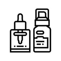 cosmetic oil for facial skin line icon vector illustration