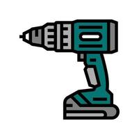 drill device color icon vector illustration